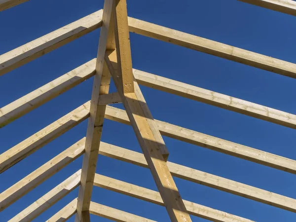 Roof truss of a new roof — Stock Photo, Image