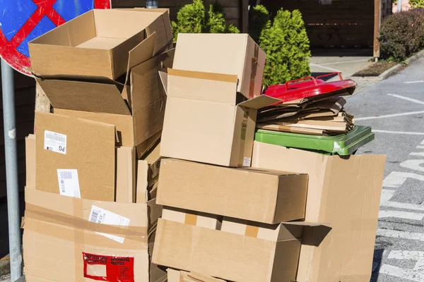 Vieux papier de boîtes en carton — Photo