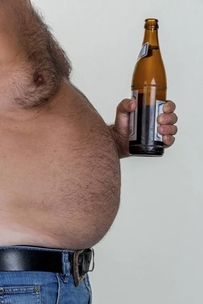 Man with overweight — Stock Photo, Image