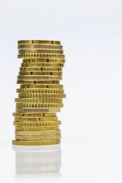 High stack of coins — Stock Photo, Image