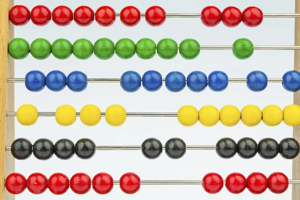 Liczydło z kolorowych paciorków — Zdjęcie stockowe