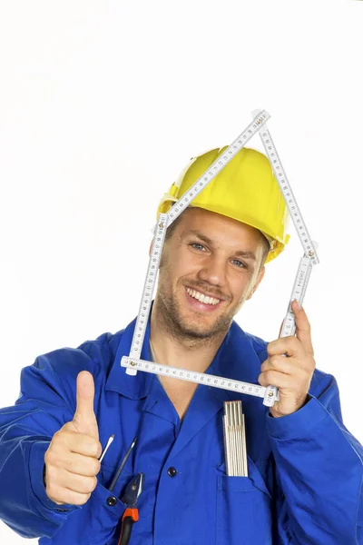 Craftsman with helmet — Stock Photo, Image