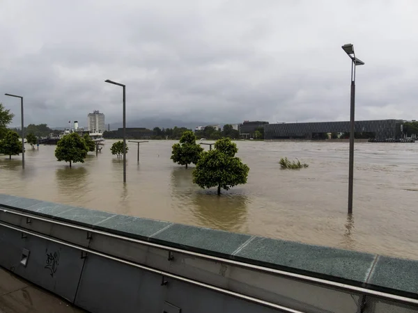 Hochwasser 2013, linz, Österreich — Stockfoto