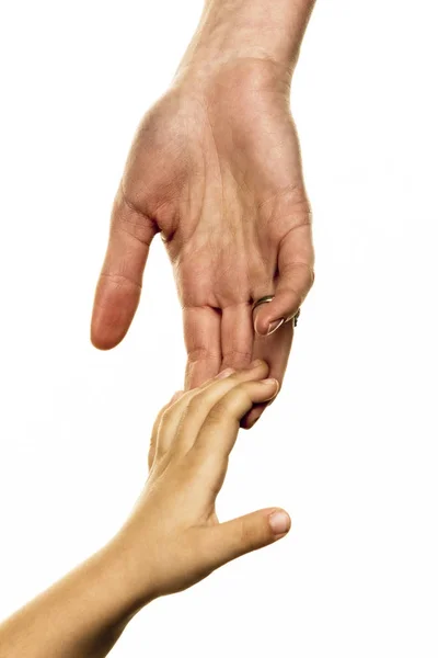 Små och stora hand — Stockfoto