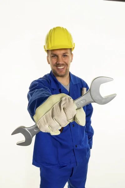 Craftsman with tool — Stock Photo, Image