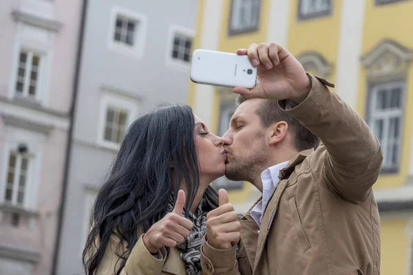 Selfie of a couple — Stock Photo, Image