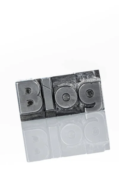 Blog in lead letters — Stock Photo, Image