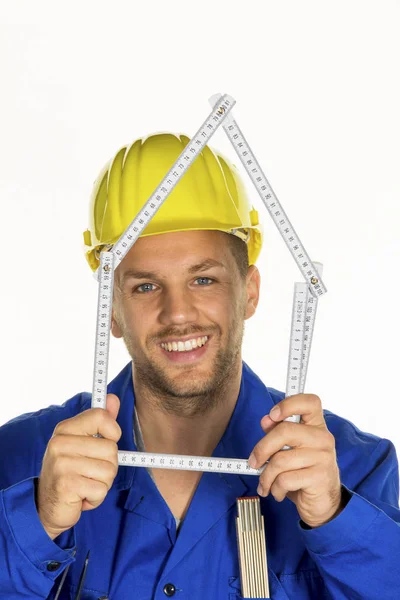 Craftsman with helmet — Stock Photo, Image