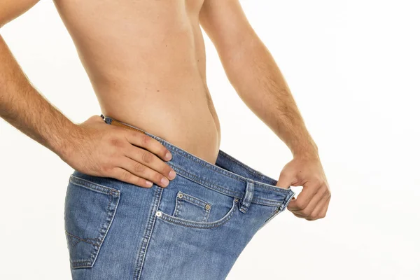 Man after successful diet — Stock Photo, Image