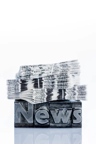 News in lead letters — Stock Photo, Image