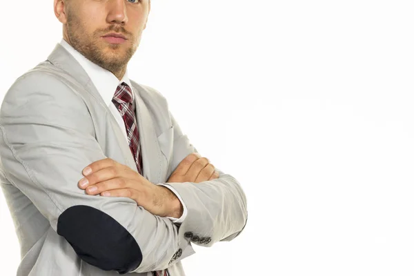 Manager in front of white background — Stock Photo, Image