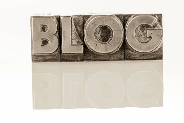 Blog in lead letters — Stock Photo, Image