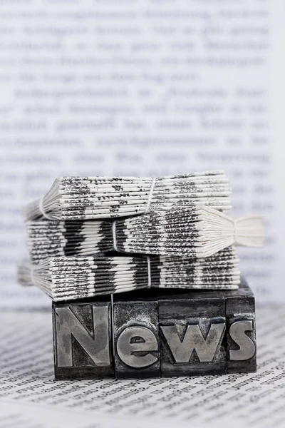 News in lead letters — Stock Photo, Image