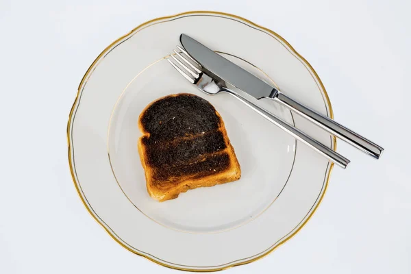 Burnt toast slices of bread — Stock Photo, Image