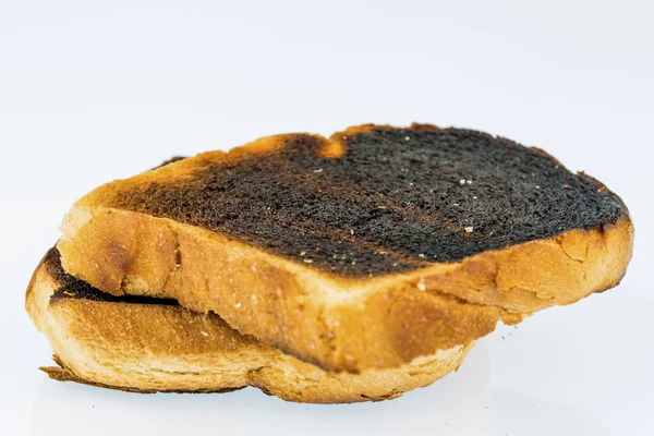 Burnt toast brödskivor — Stockfoto