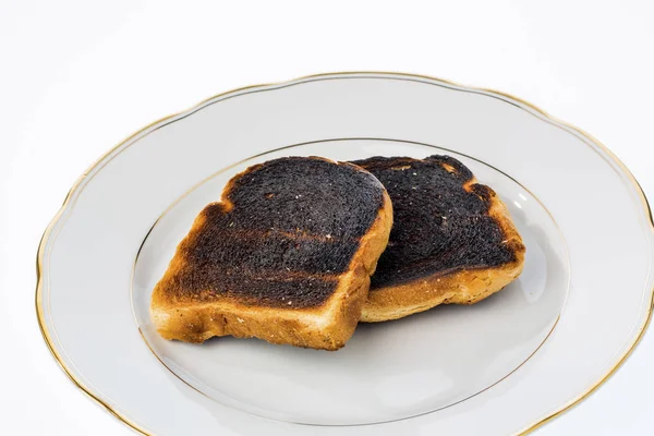 Burnt toast brödskivor — Stockfoto