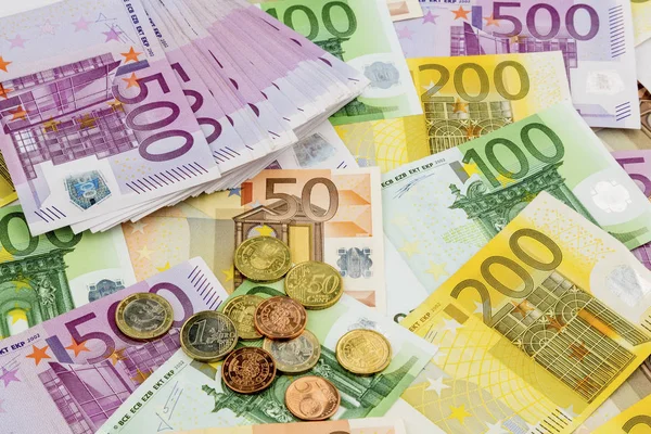 Nombreux billets en euros — Photo