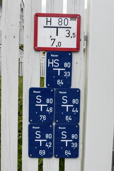 Escudo hidrante información — Foto de Stock