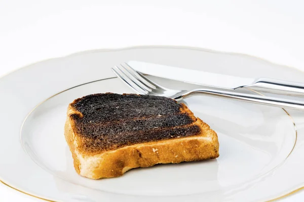 Burnt toast brödskivor — Stockfoto