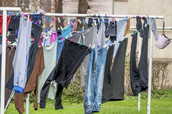 Laundry for drying — Stock Photo, Image