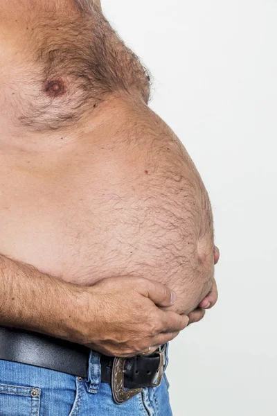 Człowiek z nadwagą — Zdjęcie stockowe