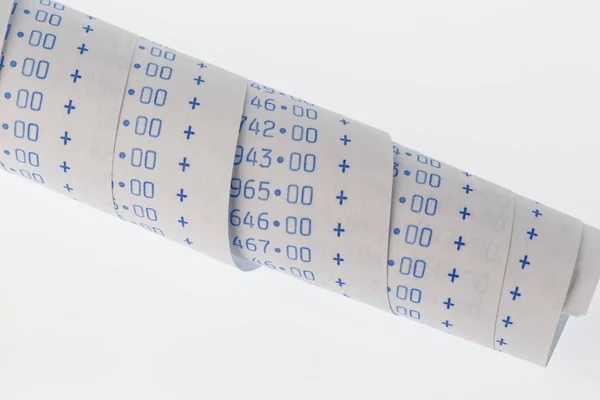 Calculation strip of calculator — Stock Photo, Image