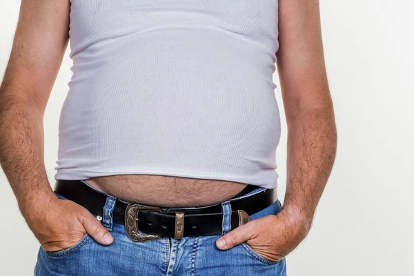 Man met overgewicht — Stockfoto