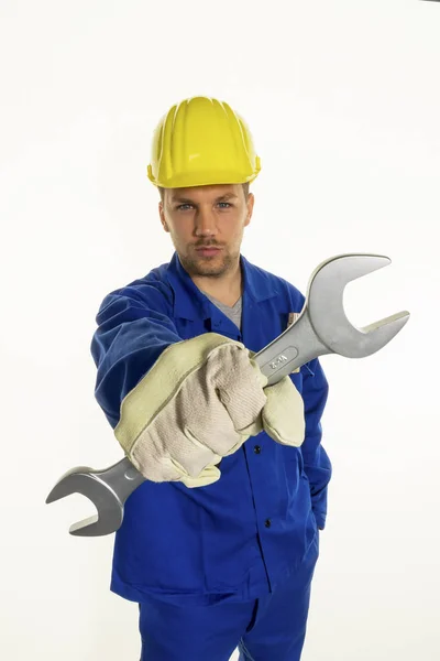 Craftsman with tool — Stock Photo, Image