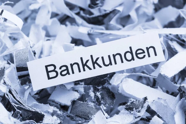 Bankkunden schreddern — Stockfoto