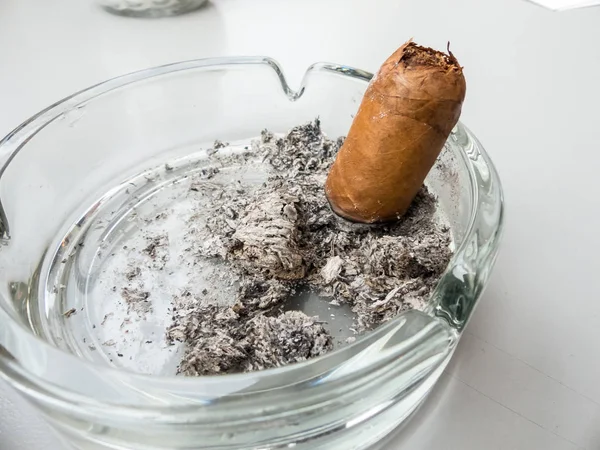 Cigarr i en askkopp — Stockfoto