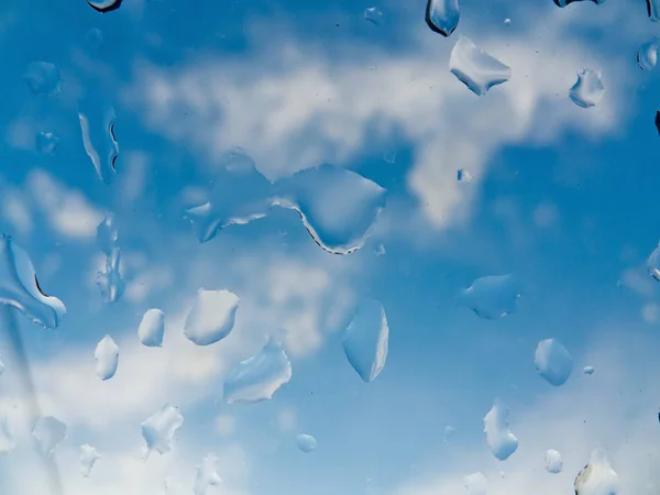 Esőcseppek egy ablaküveg a — Stock Fotó