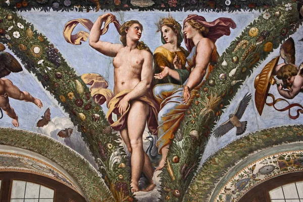 Murales Villa Farnesina Roma Por Rafael Venus Encuentra Con Ceres — Foto de Stock