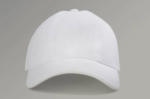 Casquette de baseball blanche sur fond gris — Photo