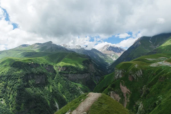 조지아 산 자연 풍경 아름 다운 여름 Kazbegi — 스톡 사진