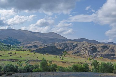 Güzel sonbahar yaz manzarası dağlarda