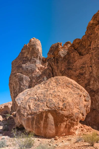 Las Formaciones Rocosas Únicas Piedra Arenisca Roja Valley Fire State — Foto de Stock