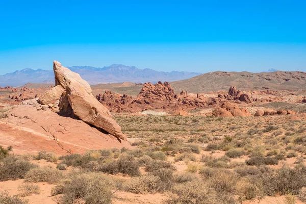 Formações Rochosas Arenito Vermelho Únicas Valley Fire State Park Nevada — Fotografia de Stock