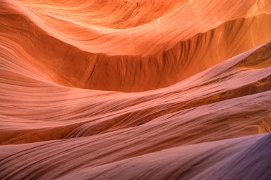 Antilop Kanyonu ışıkları ve kayaları.