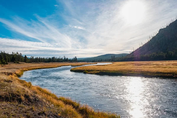 Parque Nacional Yellowstone Madison River Eua — Fotografia de Stock