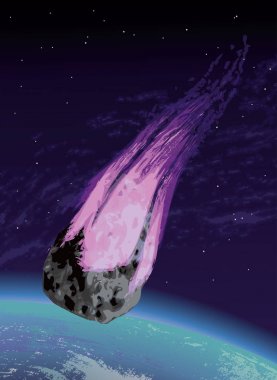 Asteroit girerken dünya atmosferi