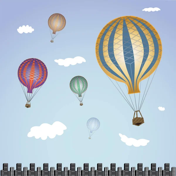 Colorful air balloons — Stock Vector