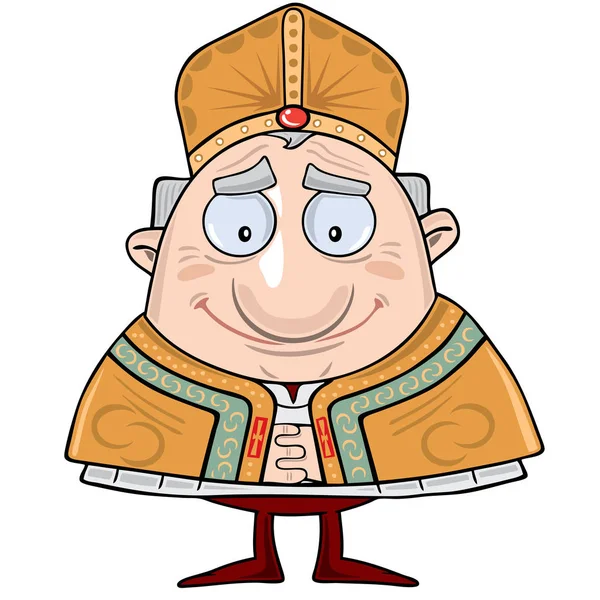 Conception du prêtre souriant — Image vectorielle