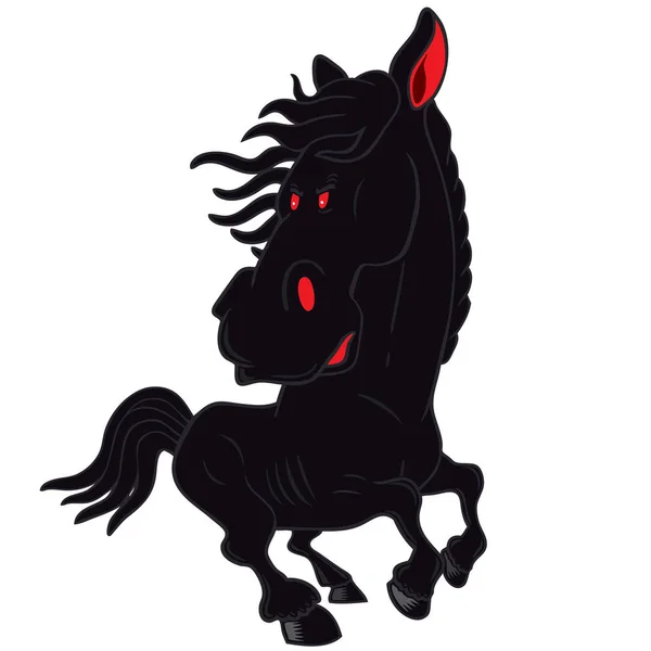 Lindo caballo de dibujos animados — Vector de stock