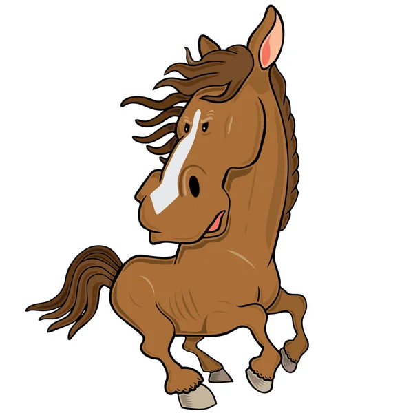 Bonito desenho animado cavalo —  Vetores de Stock