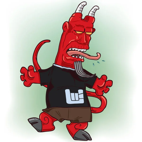 Personagem de diabo colorido — Vetor de Stock