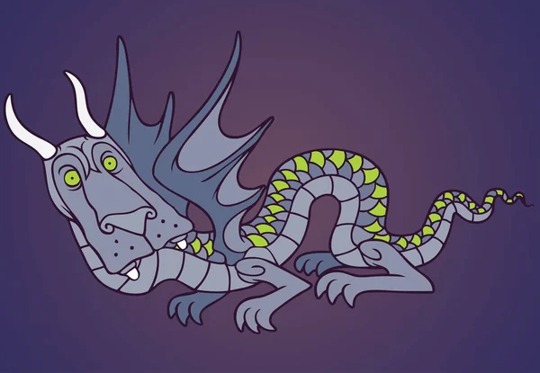 Hand getrokken dragon — Stockvector