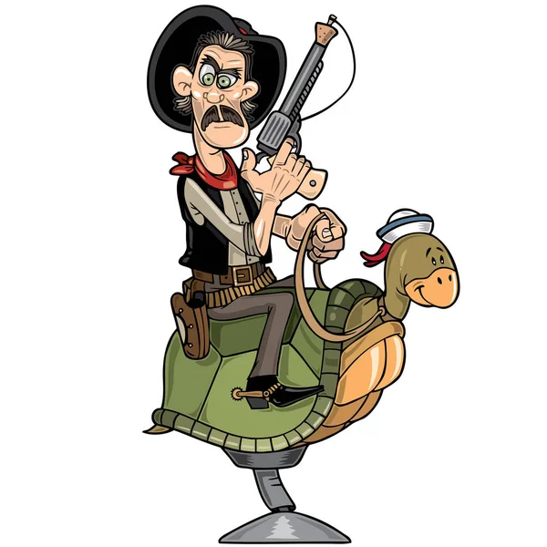 Personaje vaquero de dibujos animados — Vector de stock