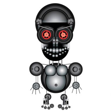 Cartoon robot karakter
