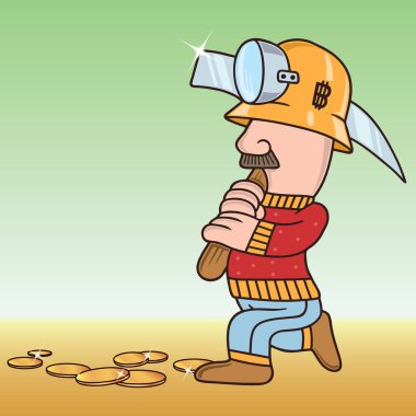 Çizgi film bitcoin avcı