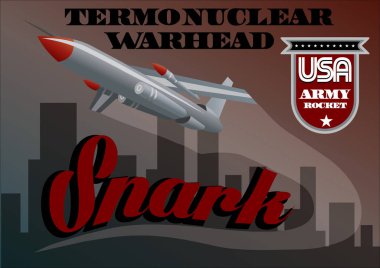 Snark nuclear warhead rocket clipart